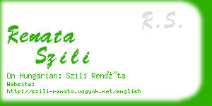 renata szili business card